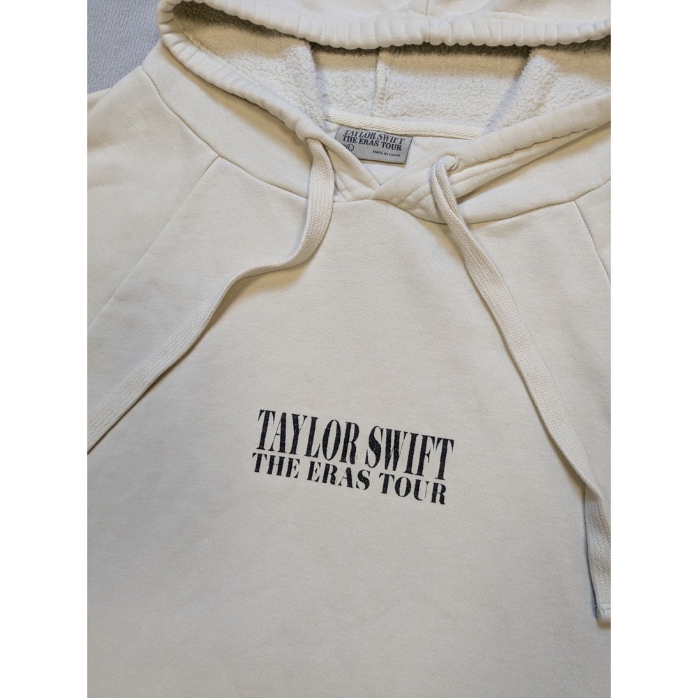 Taylor Swift Hoodie Womens 2XL XXL White Cream Sweatshirt Eras Tour Concert - Picture 5 of 13